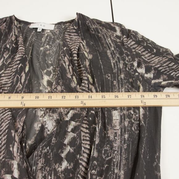 IRO Akley Silk Faux Wrap Snake Print Argent Black White Mini Dress Sz 40 / US S - Picture 3 of 10